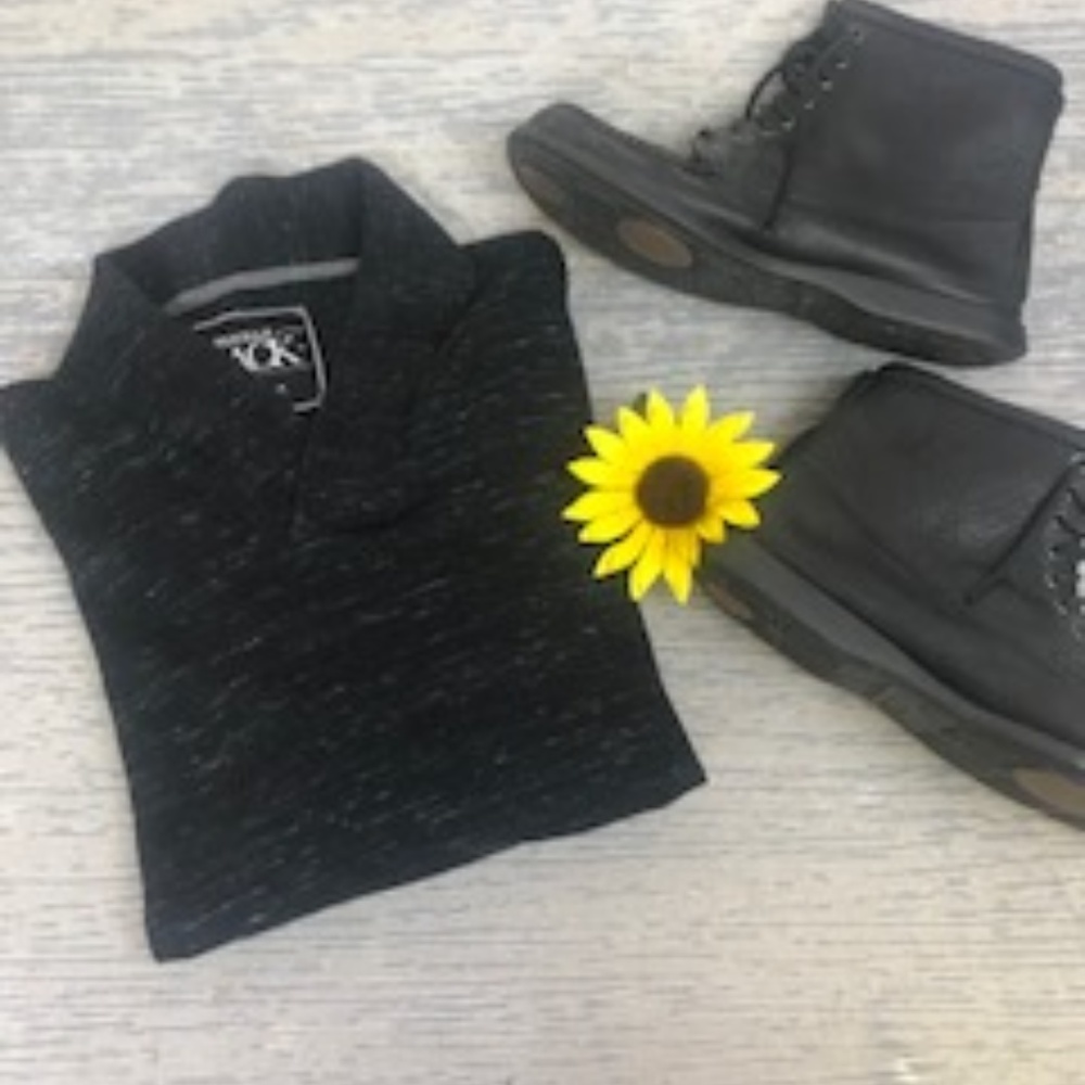 Buckle black standard fit sweater
